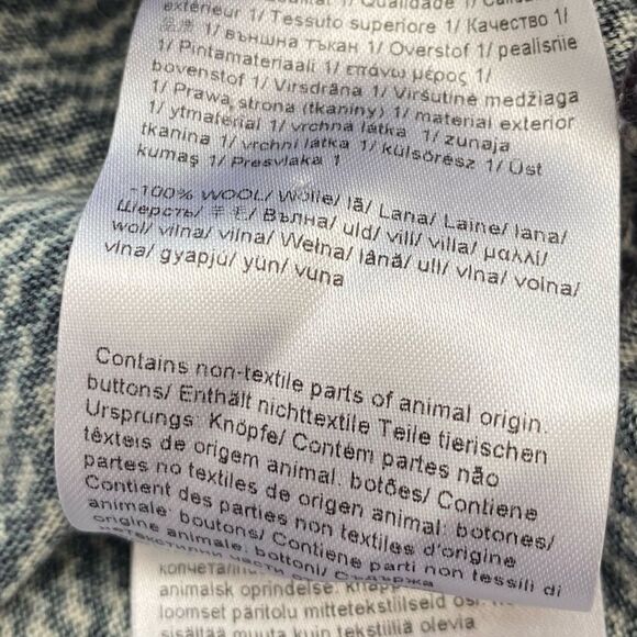 Escada 100% Wool Cardigan Large Black White - Picture 7 of 8